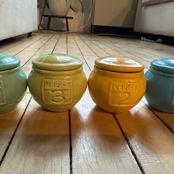 ANTHROPOLOGIE French L'Epice Ceramic Spice Jars Numbers to
